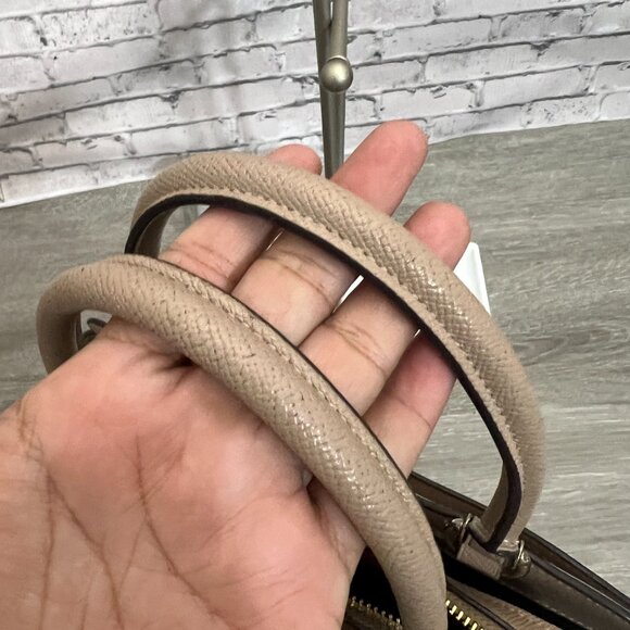 COACH LILLIE Taupe/Gold CARRYALL  Purse - Picture 6 of 8